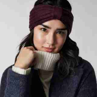 LOVE AND LORE REMY RIB HEADBAND PLUM