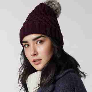 LOVE AND LORE REMY RIB HAT PLUM