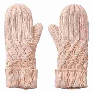 LOVE AND LORE REMY RIB MITTENS BLUSH PINK