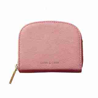 LOVE AND LORE COIN CARD CASE WITH MIRROR ROSE METALLIC