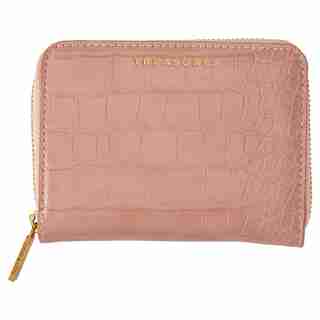 LOVE AND LORE SMALL ZIP AROUND JEWELRY POUCH BLUSH CROC