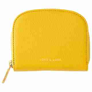 LOVE AND LORE COIN CARD CASE WITH MIRROR CITRON