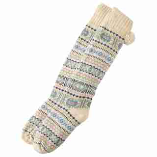 FAIR ISLE READING SOCKS™ OATMEAL HEATHER
