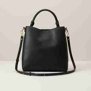 SAC BESACE À POIGNÉE BEATRICE – NOIR