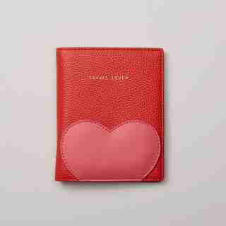 LOVE AND LORE HEART PASSPORT COVER RED