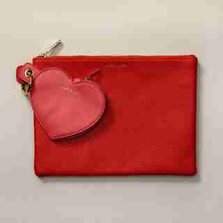 LOVE AND LORE HEART POUCH DUO RED