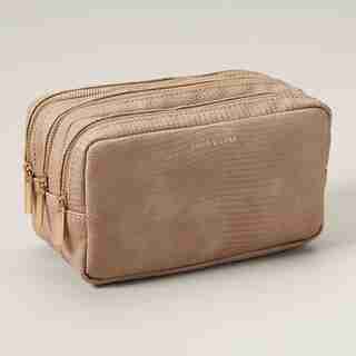 LOVE AND LORE TRIPLET POUCH TAUPE LIZARD