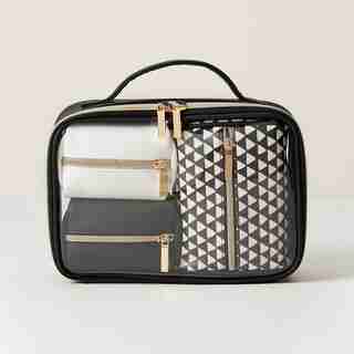 LOVE AND LORE 4-PIECE TRAVEL SET TRIANGLES
