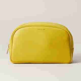LOVE AND LORE LARGE COSMETIC POUCH CITRON