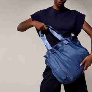 LOVE AND LORE PACKABLE TOTE BLUE