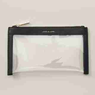 LOVE AND LORE CARRY-ON CLEAR POUCH BLACK