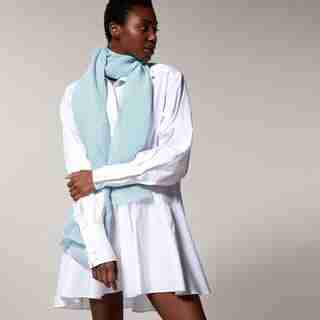 LOVE AND LORE LIGHTWEIGHT PLEATED SCARF DUSTY SAGE
