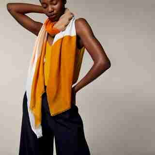 LOVE AND LORE PRINTED SCARF WARM COLOURBLOCK