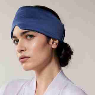 LOVE AND LORE PADDED SLEEP MASK DENIM BLUE