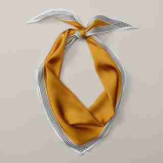 LOVE AND LORE DIAMOND BORDER NECKERCHIEF GOLDENROD