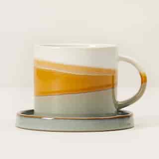 GOLDEN LIGHT DIPPED CERAMIC TEA SET