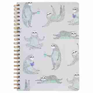 A4 SPIRAL NOTEBOOK SLOTH DON’T HURRY GREY
