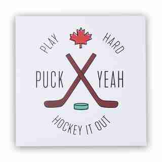 ART PRINT HOCKEY IT OUT 12” x 12”