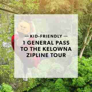 1 GENERAL PASS TO THE KELOWNA ZIPLINE TOUR
