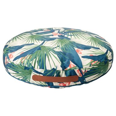 OUTDOOR ROUND POUF – TROPICAL PALMS