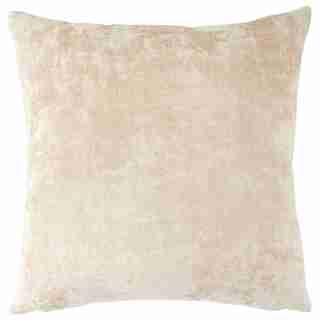 VELVET SLUB PILLOW COVER – 18” X 18”, BEIGE