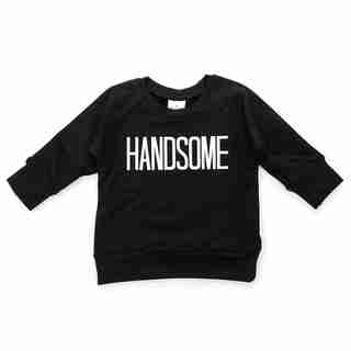 Posh & Cozy Crew Neck Sweater Handsome Black Newborn-6 Months