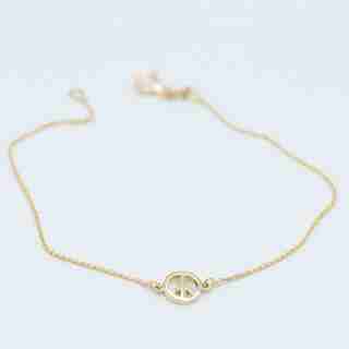 LITZI PEACE BRACELET - 10K YELLOW GOLD