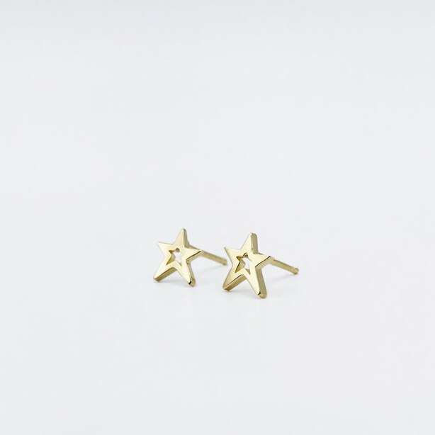 LITZI STAR EARRINGS - 10K YELLOW GOLD
