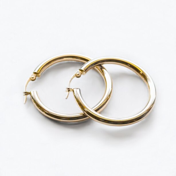 LITZI TUBE HOOPS 14K - YELLOW GOLD