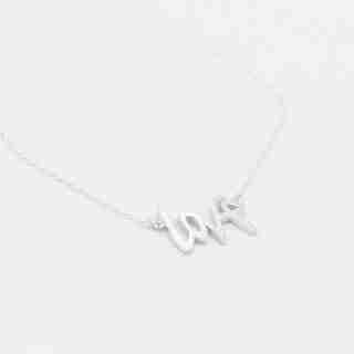 LITZI LOVE SCRIPT NECKLACE - STERLING SILVER