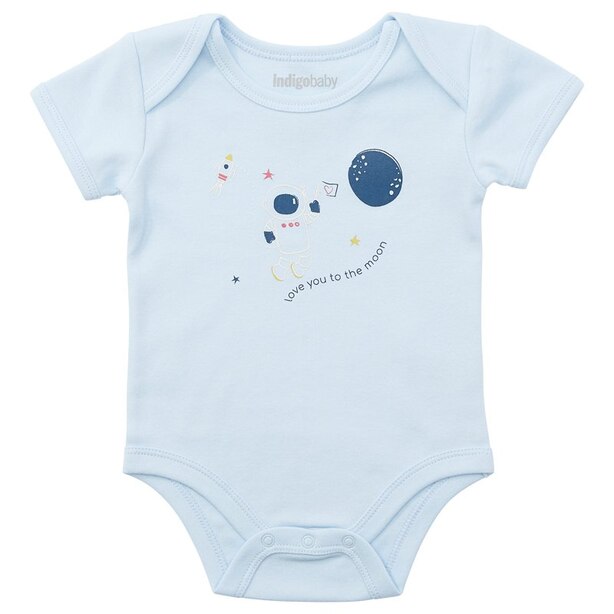 IndigoBaby x Pehr Onesie "Love You to the Moon" 0-3 Months