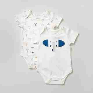 IndigoBaby Basics Onesie 2 Pack 3 - 6 Months