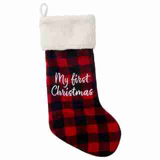 Buffalo Check Baby Stocking