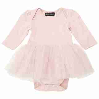 Olivia Rose ® Dusty Rose Long Sleeve Tutu Onesie 6-12 months