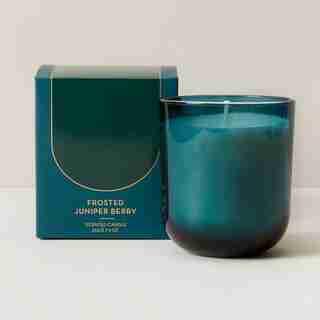 POURED GLASS CANDLE – FROSTED JUNIPER BERRY