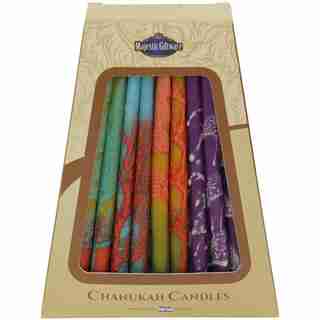 CHANUKAH CANDLES MULTI COLORED