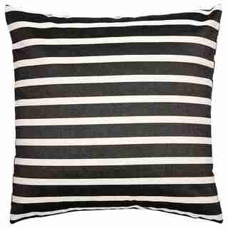 SUNBRELLA OUTDOOR PILLOW COVER BLACK STRIPE 18" X 18"