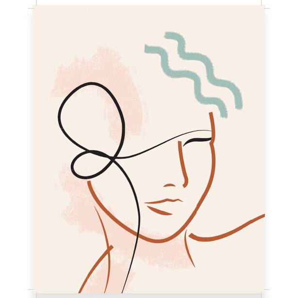 ABSTRACT LADY 1 ART PRINT – 8” X 10”