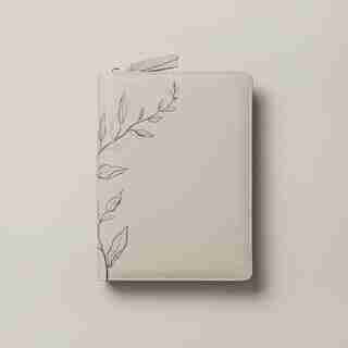 CARNET RECHARGEABLE AVEC FERMETURE À GLISSIÈRE – ENTRE SIENNE ET MER, CROQUIS DE VIGNES, BLANC HUÎTRE