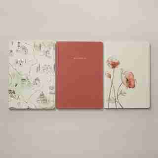 SET OF 3 NOTEBOOKS SMALL TUSCANY MAP
