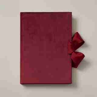 SUGAR PLUM VELVET RIBBON JOURNAL PORT RED