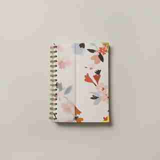A5 SPIRAL NOTEBOOK MOTHER'S DAY GOLD CORNER SECRET GARDEN IVORY