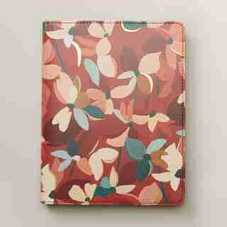 CARNET RECHARGEABLE À RELIURE SPIRALE – MOTIF FLORAL, TERRACOTTA