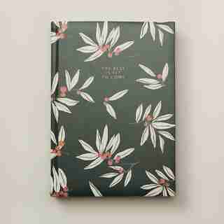 EMBOSSED JOURNAL HOLLY GREEN