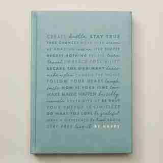 EMBOSSED JOURNAL BE HAPPY BLUE
