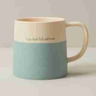 CUP HALF FULL ATTITUDE MUG