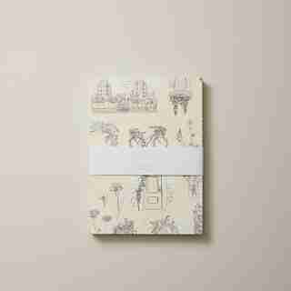 SECRET GARDEN SET OF 3 LARGE DECKLED EDGE JOURNALS PAINTED WINDOW
