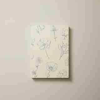 SECRET GARDEN LARGE DECKLED EDGE JOURNAL WILDFLOWER CREAM