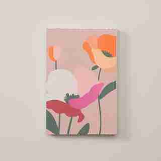 EVER BLOOM SMALL RAW EDGE JOURNAL ROMANTIC BLOOMS UNLINED