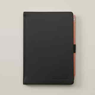 HARDCOVER JOURNAL WITH PENCIL, BLACK